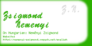 zsigmond nemenyi business card