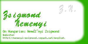 zsigmond nemenyi business card